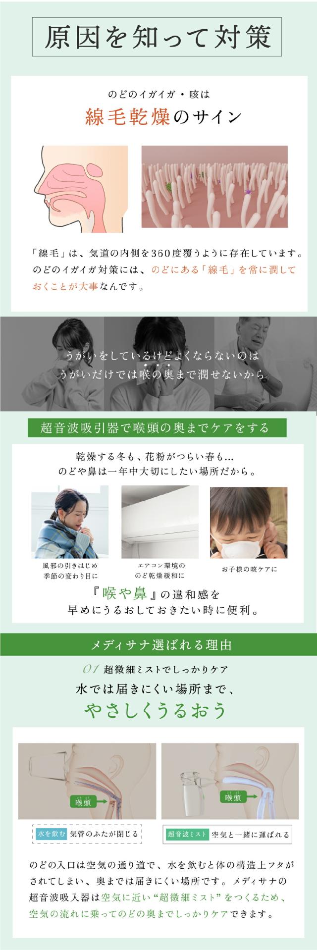 メディサナ 超音波吸入器 IN525 のど奥まで潤す 超音波方式 lp03