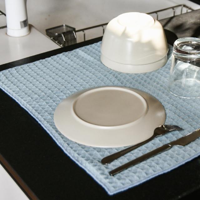 くすみブルー あっちこっち水切りマット