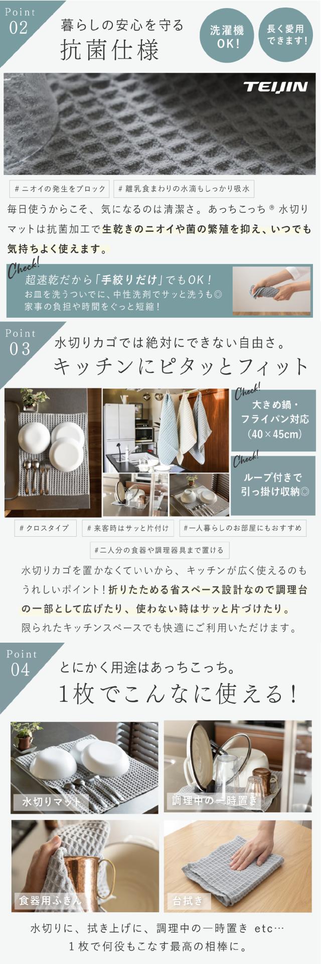 水切りマット 吸水 速乾 抗菌 テイジン lp04
