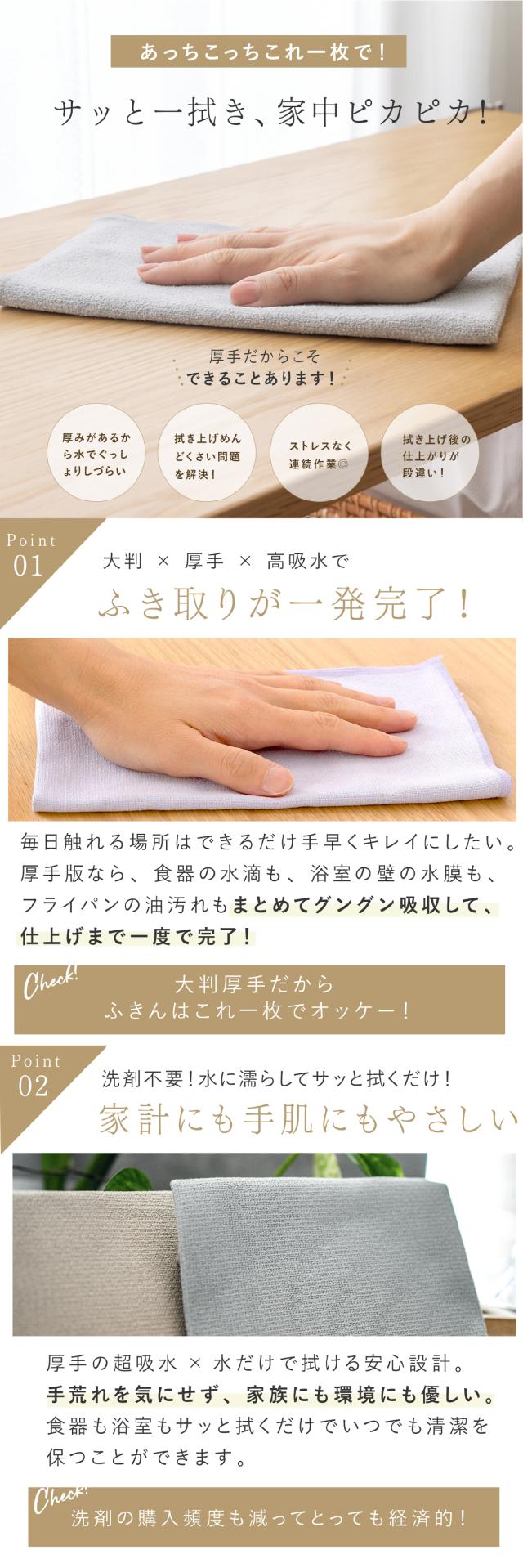 テイジン あっちこっちふきん 厚手版 テレビ 冷蔵庫 フローリングなど家中に使える lp05