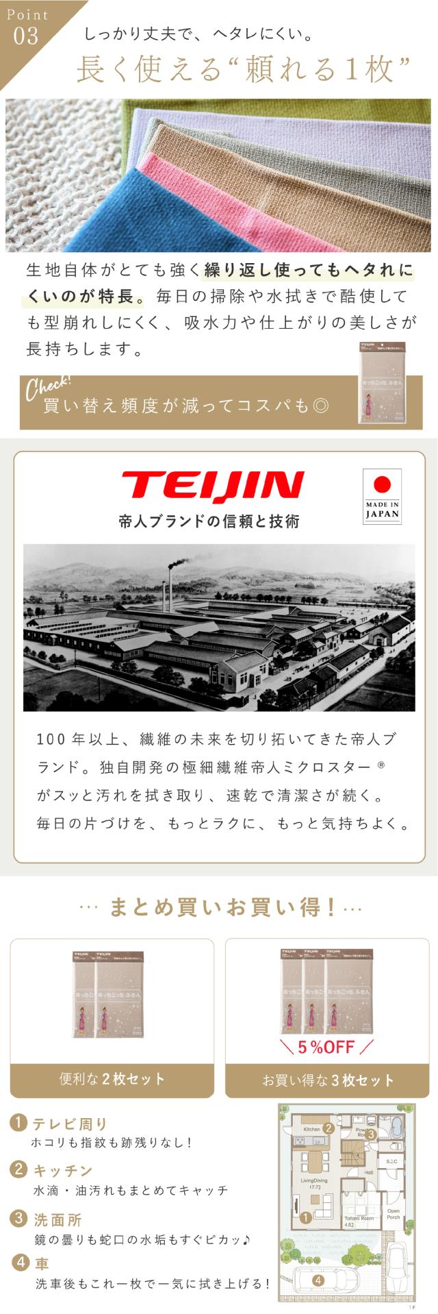 あっちこっちふきん 厚手 マイクロファイバー 日本製 毛羽落ちしにくい お手入れ簡単 lp06