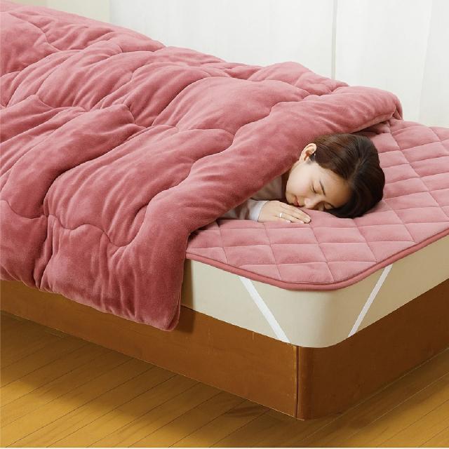 ピンク 5層構造トリプルウォーム毛布布団セット