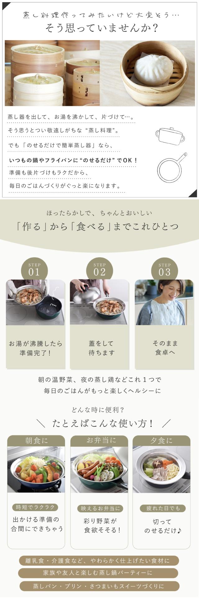 のせるだけで簡単蒸し器  lp02