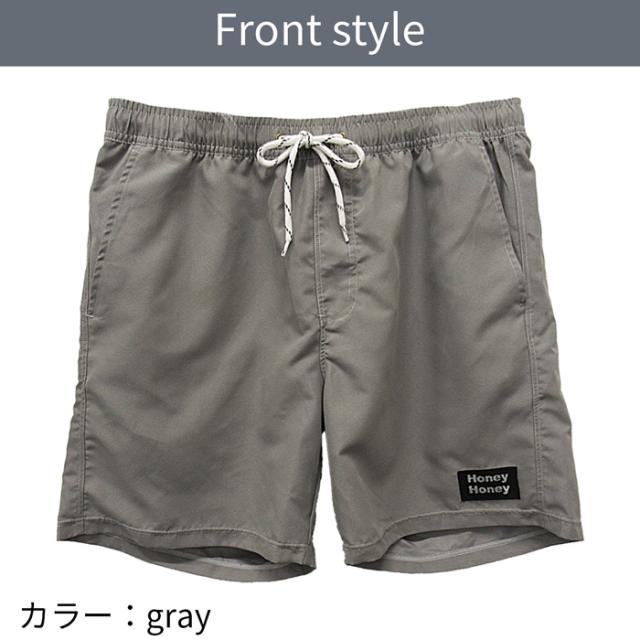 インナーなしですっきり！水陸両用メンズサーフパンツ無地