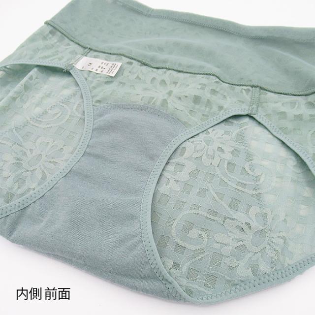 広い防水面で安心 薄手で通気性の良い生理用ショーツ