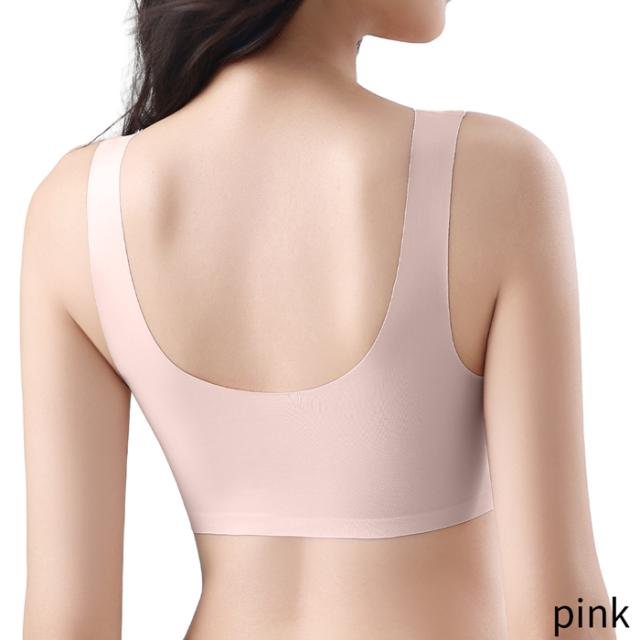 【送料無料】楽すぎ！おしゃれなバイカラーのシームレスブラ