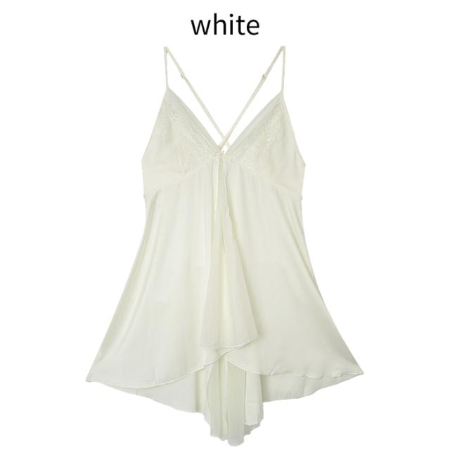 透け感と艶感がSEXYなAライン背中見せスリップ