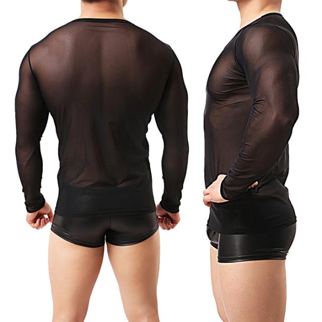 メンズセクシー長袖シャツ