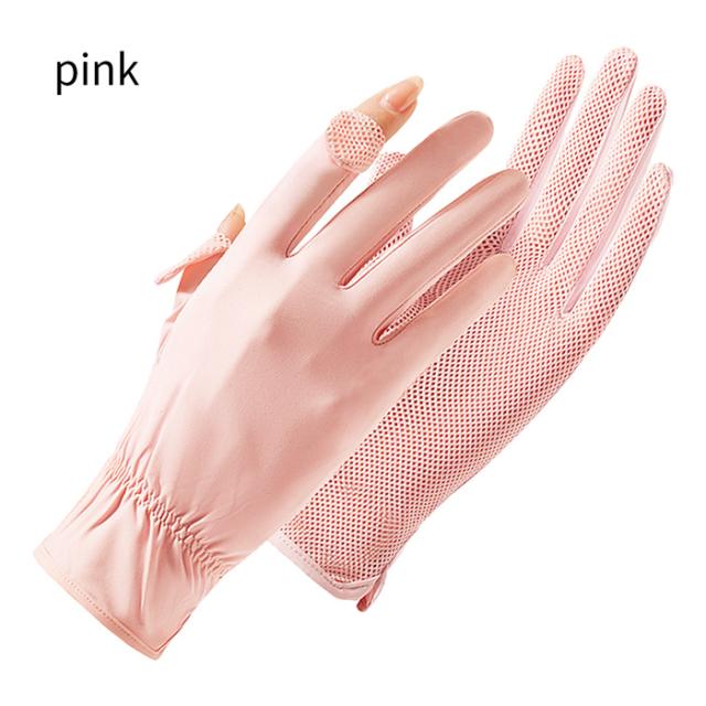 手首ちょっと上までの丈が嬉しい涼しいメッシュ手袋