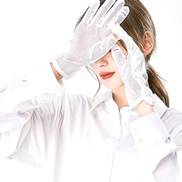 手首ちょっと上までの丈が嬉しい涼しいメッシュ手袋