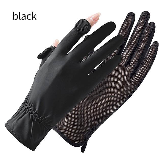 手首ちょっと上までの丈が嬉しい涼しいメッシュ手袋