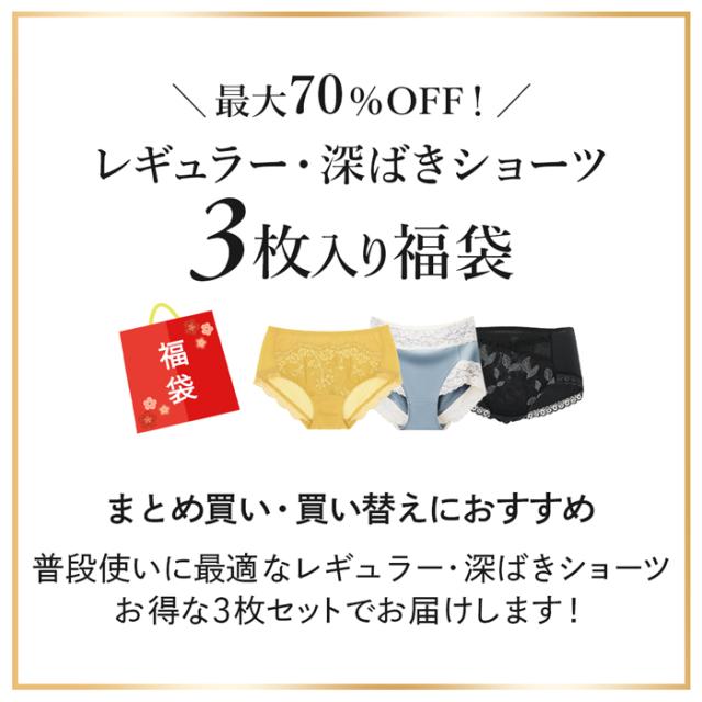 【送料無料】 【数量限定福袋】スタンダードショーツ３枚セット