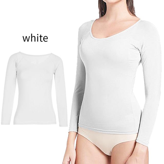 大きめ汗取りパッド付き サラサラ快適長袖インナー