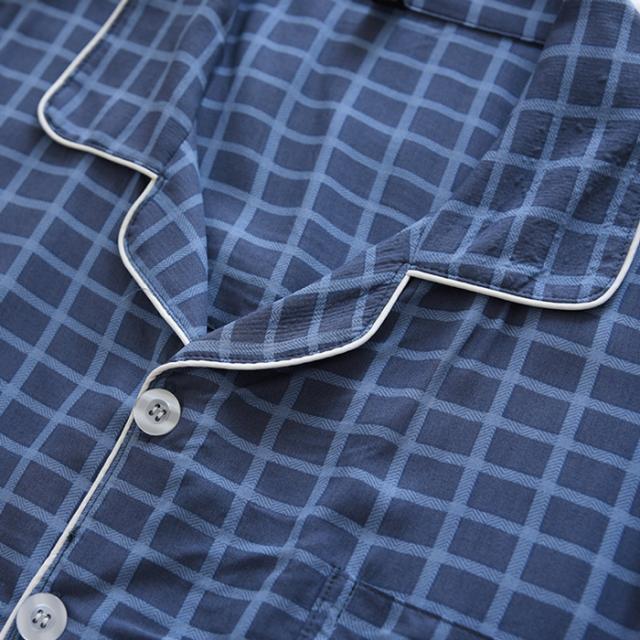 メンズパジャマ半袖長ズボン上下セット