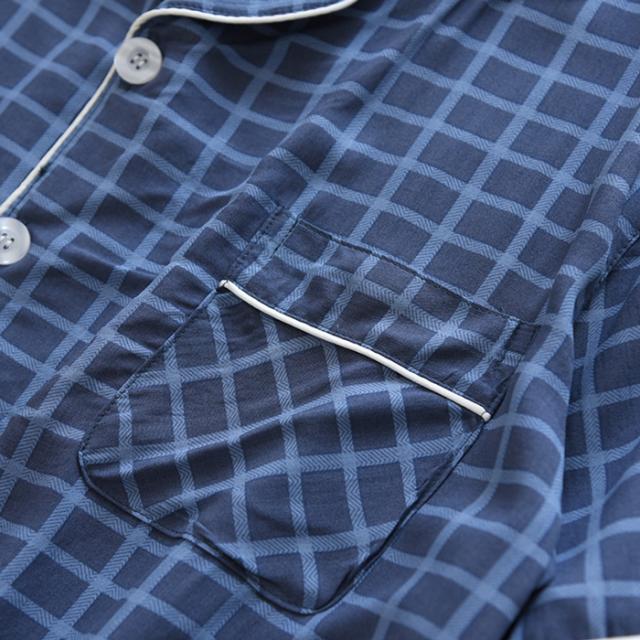 メンズパジャマ半袖長ズボン上下セット