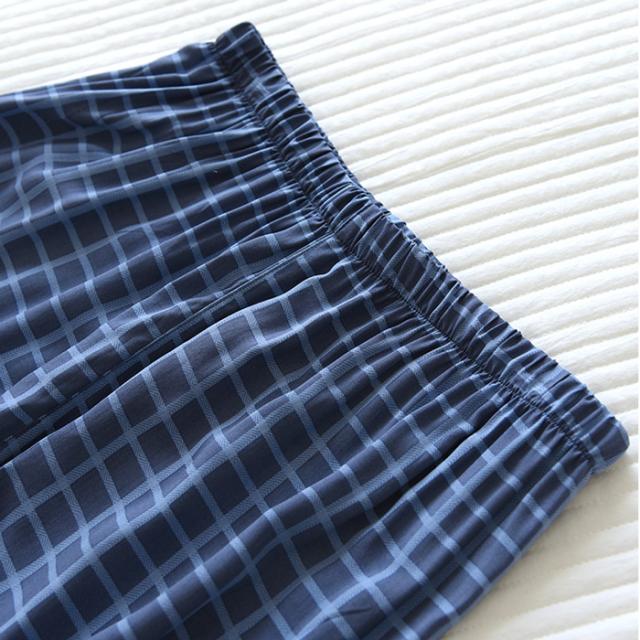 メンズパジャマ半袖長ズボン上下セット