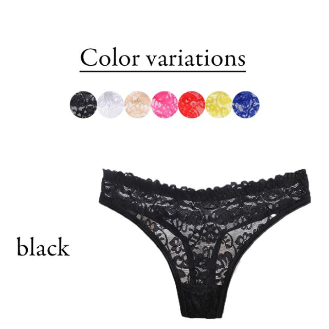 【プチプラ】 総レースのレディースセクシーTバックショーツ