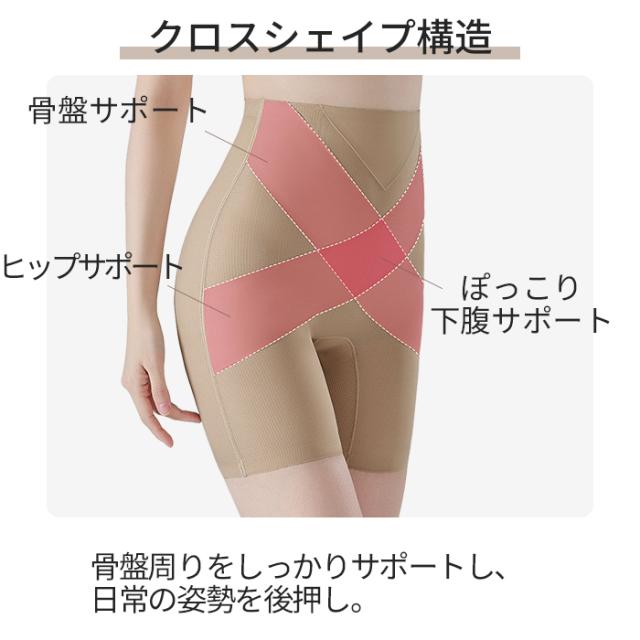 【送料無料】クロスシェイプで美尻＆お腹抑え。快適ガードル