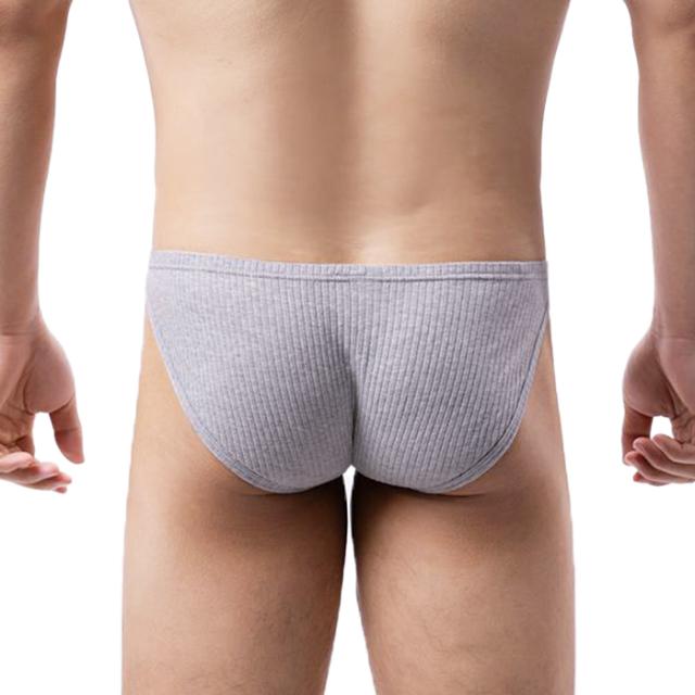 しっかりした生地で履き心地快適♪リブ編みメンズビキニブリーフ
