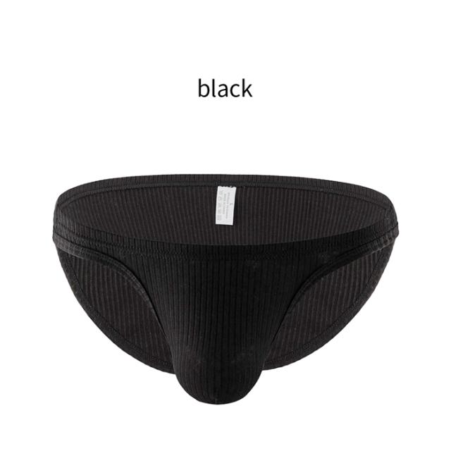 しっかりした生地で履き心地快適♪リブ編みメンズビキニブリーフ