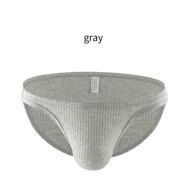 しっかりした生地で履き心地快適♪リブ編みメンズビキニブリーフ