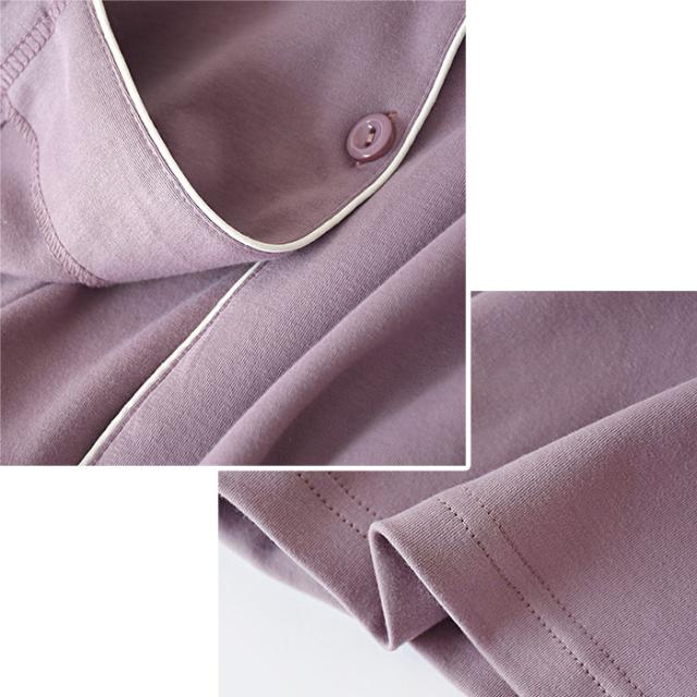 コットン100肌触りの良い滑らか男女パジャマ