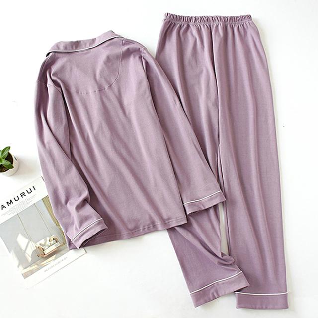 コットン100肌触りの良い滑らか男女パジャマ