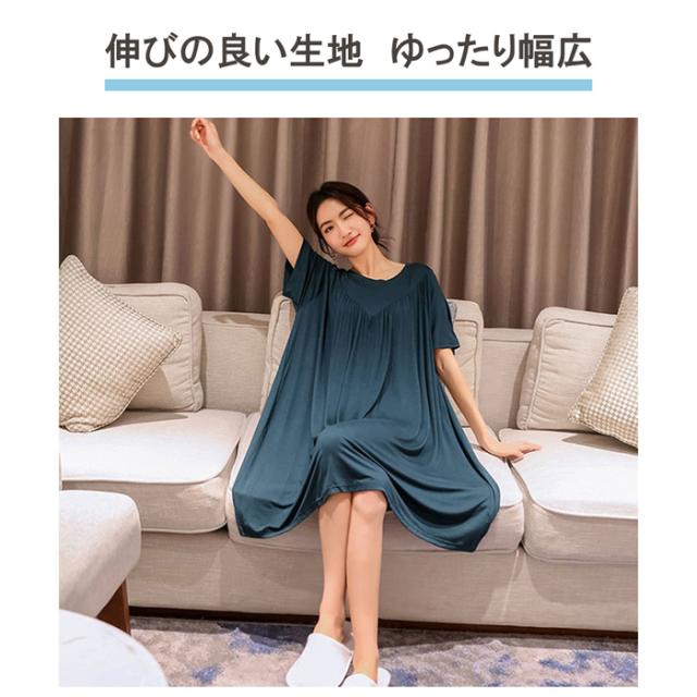 レディース半袖ゆったりワンピース