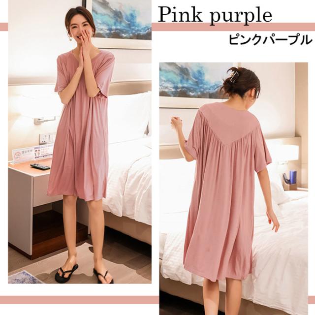 レディース半袖ゆったりワンピース