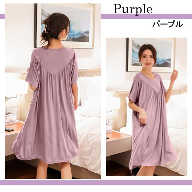 レディース半袖ゆったりワンピース