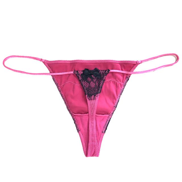 ストレッチサテンのサイドストリングTバック