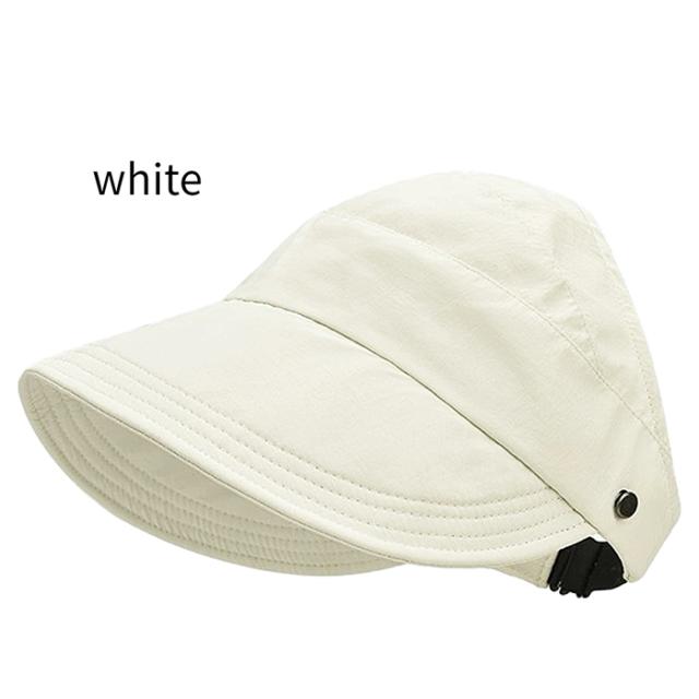 マスクフック付き軽量コンパクトなつば広帽子