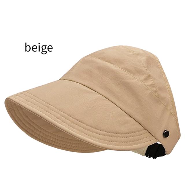 マスクフック付き軽量コンパクトなつば広帽子