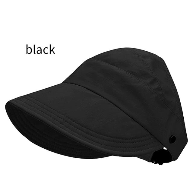 マスクフック付き軽量コンパクトなつば広帽子