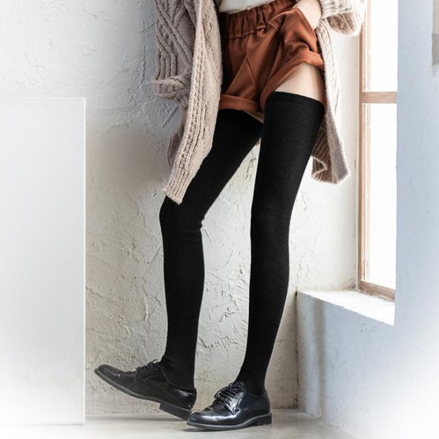 【送料無料】超ロング裏起毛であったか美脚のオーバーニー