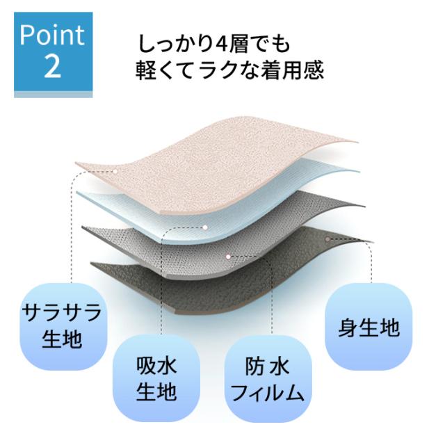 【送料無料】 多い日も安心 吸収型レギュラーショーツ