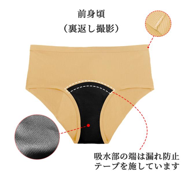 【送料無料】 多い日も安心 吸収型レギュラーショーツ