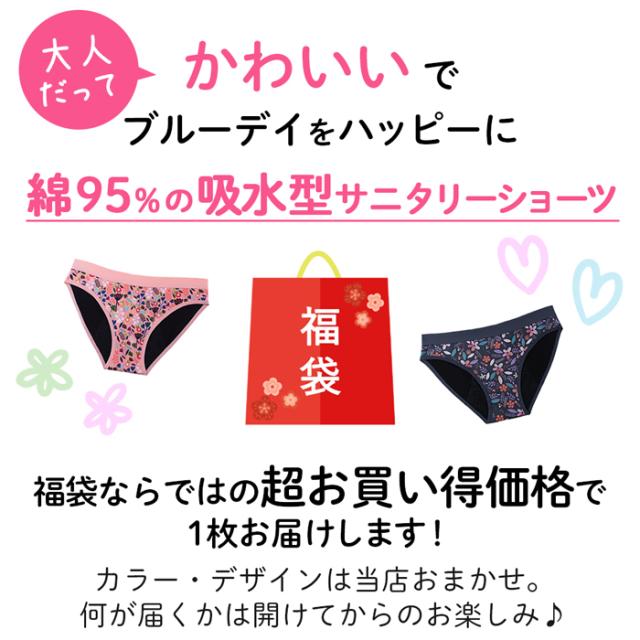 【送料無料】【数量限定福袋】 かわいい吸水型サニタリーパンツ