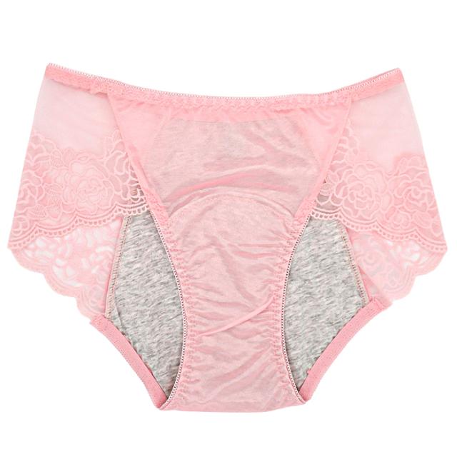 【送料無料】セクシーなレース×サテン サニタリーショーツ