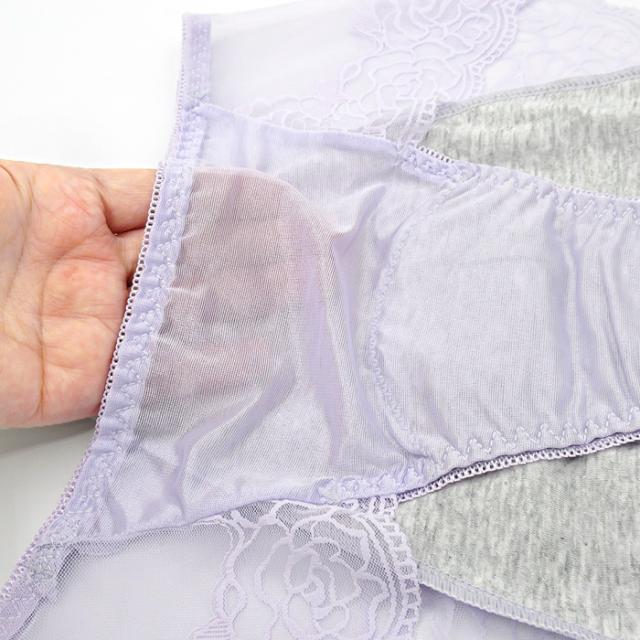 【送料無料】セクシーなレース×サテン サニタリーショーツ