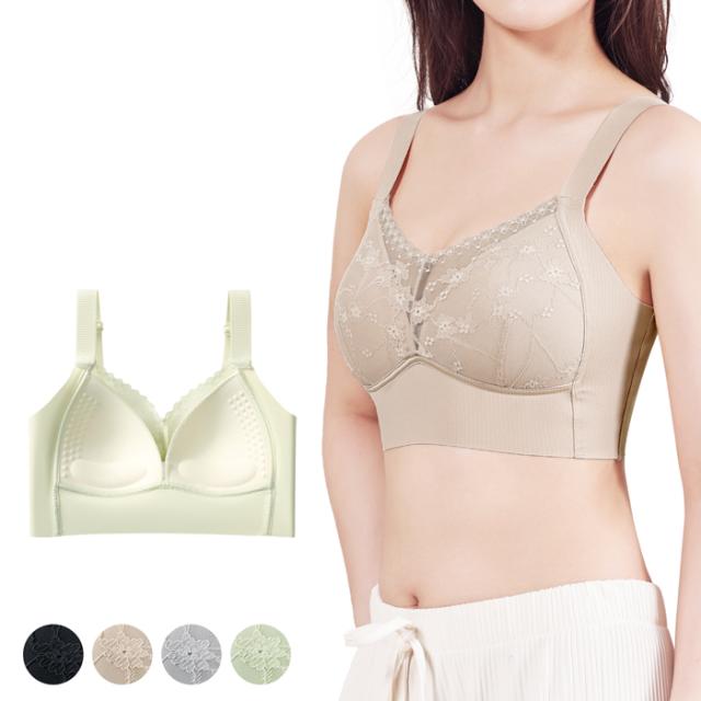 毎日着たくなる、シームレス×花柄レースのノンワイヤーブラ