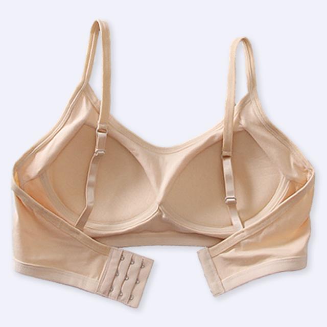 【送料無料】 綿95%肩紐・アンダー調整可能ノンワイヤーブラ