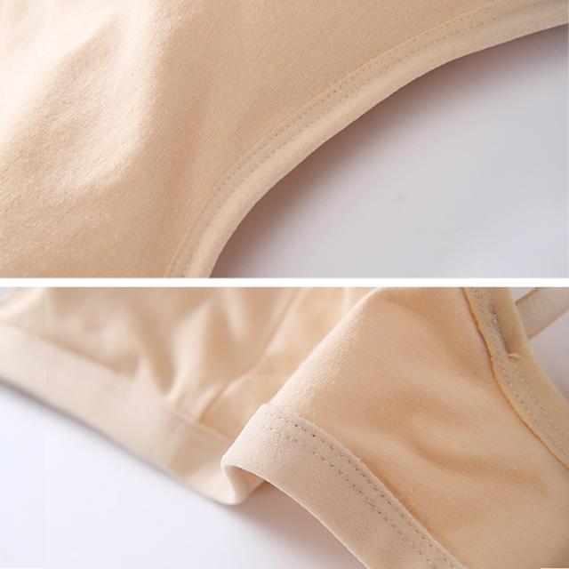 【送料無料】 綿95%肩紐・アンダー調整可能ノンワイヤーブラ