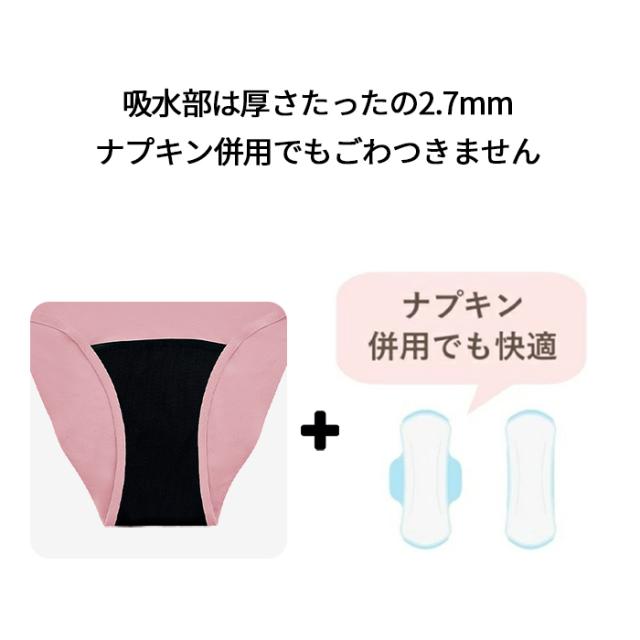 【送料無料】 あったか起毛生地で快適 吸収型サニタリーショーツ