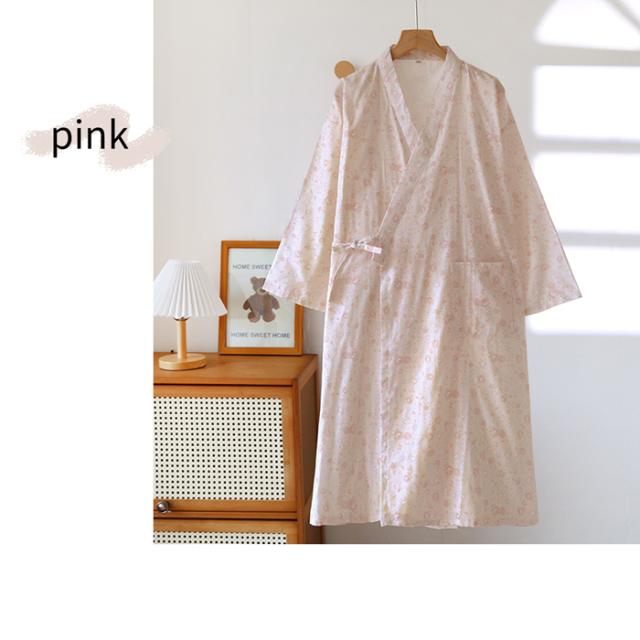 ダブルガーゼで肌にやさしい、レディース甚平パジャマ