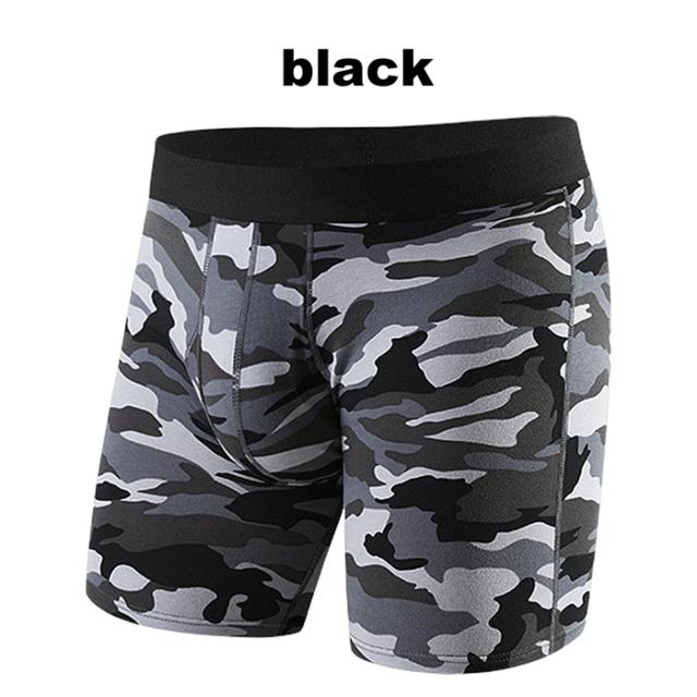 男らしさを引き立たせる 3部丈迷彩柄ボクサーパンツ