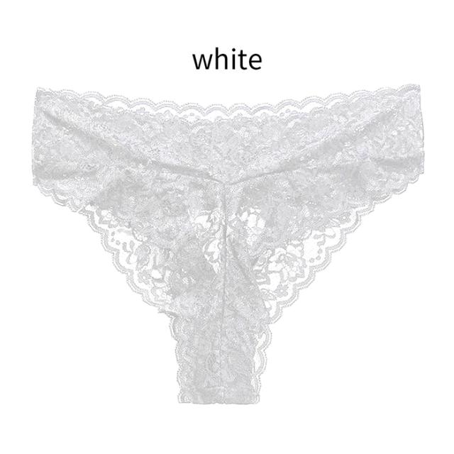 オープンバックデザインがセクシーな総レースTバック