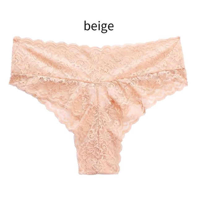 オープンバックデザインがセクシーな総レースTバック