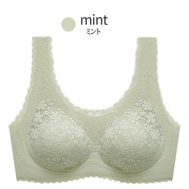 【送料無料】毎日着たくなる、花柄レース×シームレスブラ