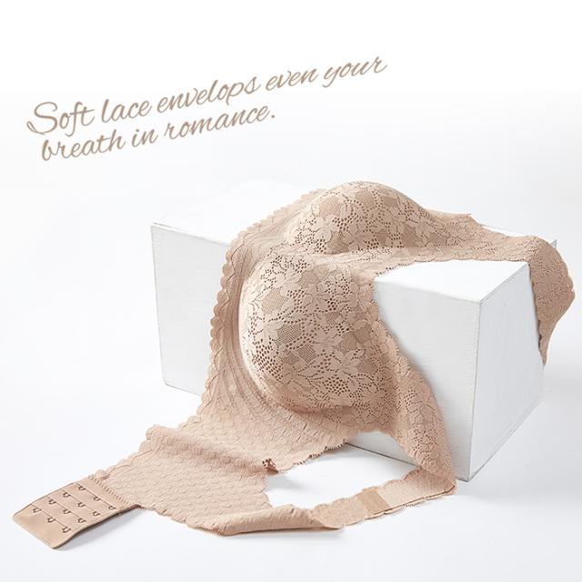 【送料無料】毎日着たくなる、花柄レース×シームレスブラ